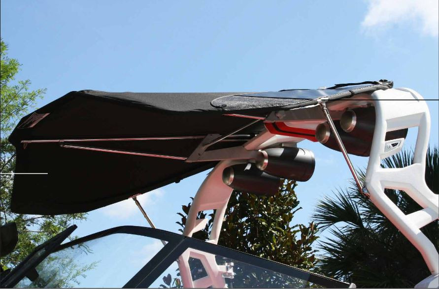 BIMINI CANVAS AND BOOT, NON-ACTUATED TOWER BLACK, G-SERIES  2020