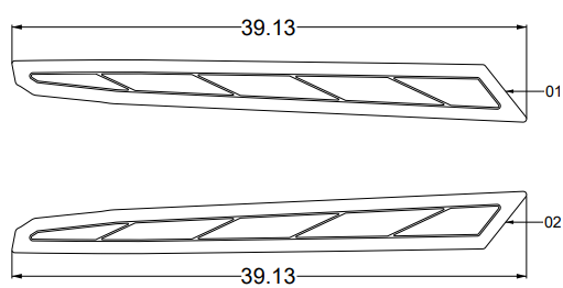 NON-SKID AFT STRINGER  GS-SERIES 2023 -- 2026