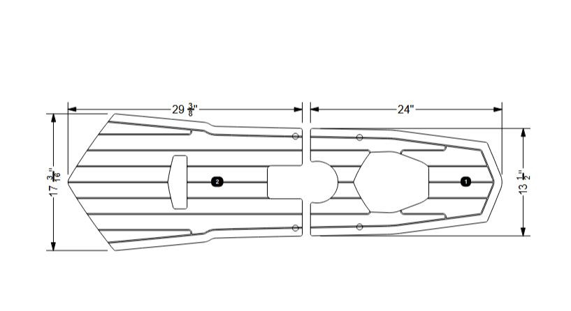 NON-SKID, FWD WATERFALL KIT, P23 2020-2023