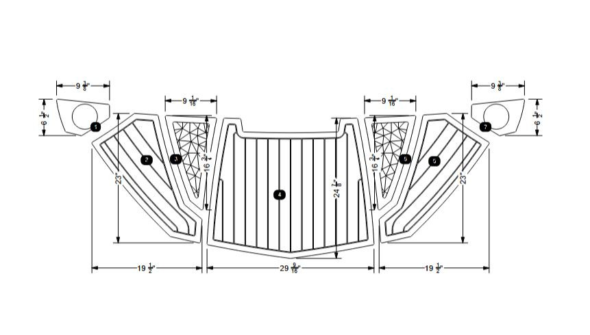 NON-SKID, SWIM PLATFORM KIT, P-SERIES 2020-2023