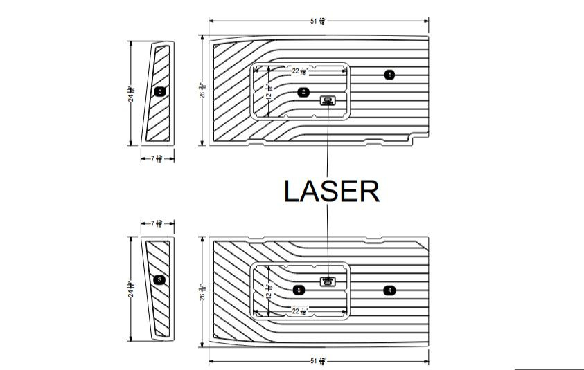 NON-SKID, AFT STRINGER NO WAKESUB KIT, P23 2020-2023
