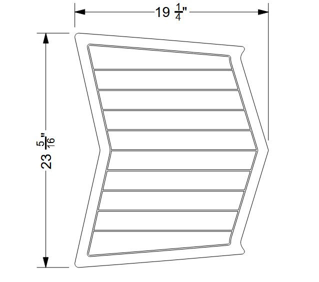 NON-SKID, BOW FILLER BOARD, P23 2020-2023
