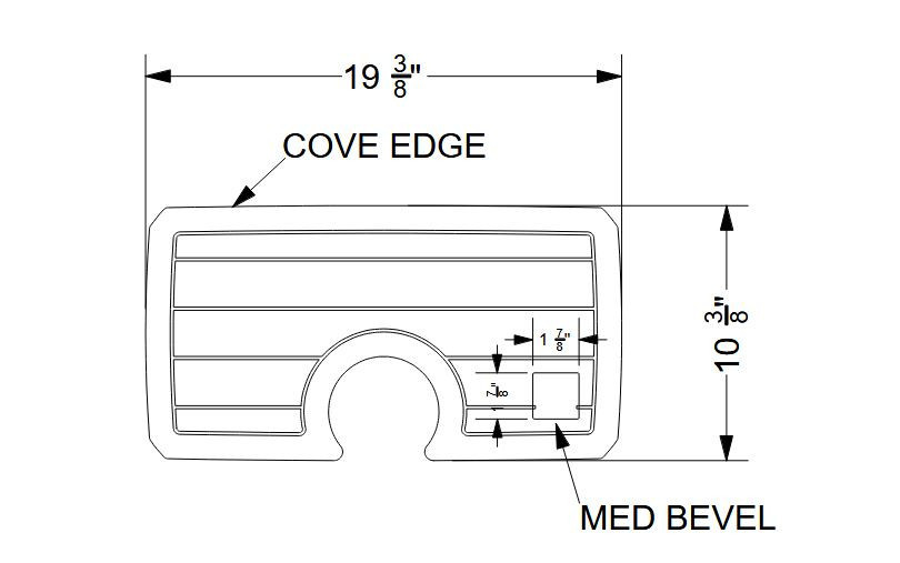 NON-SKID, LARGE COOLER TOP SADDLE/ANTHRACITE P-SERIES
