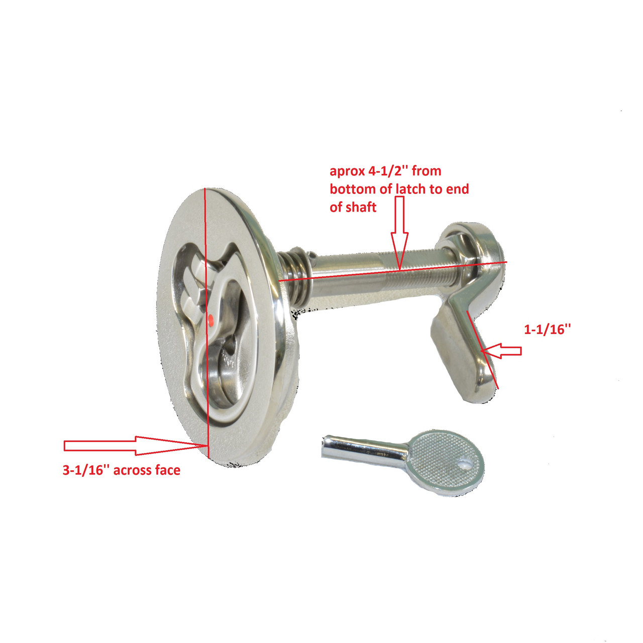 Latch, stainless trunks, hatches, lockers