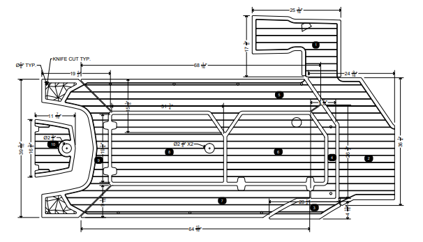 NON-SKID FLOORBOARD KIT P25 2020 -- 2023