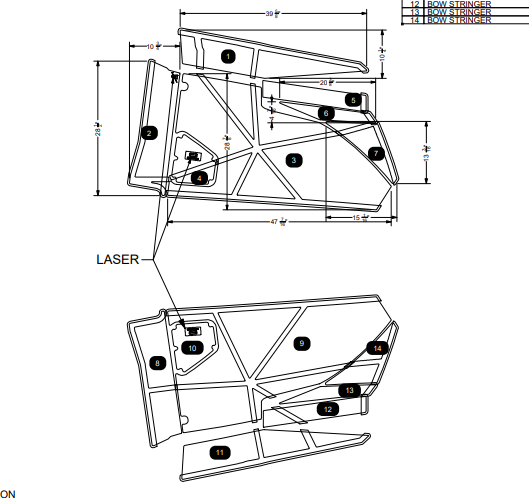 NON-SKID, BOW STRINGER -- P25-- 2024--2026