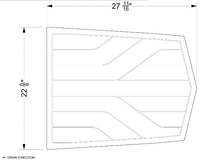 NON-SKID, BOW CUSHION FILLER (OPT.) G25 2026