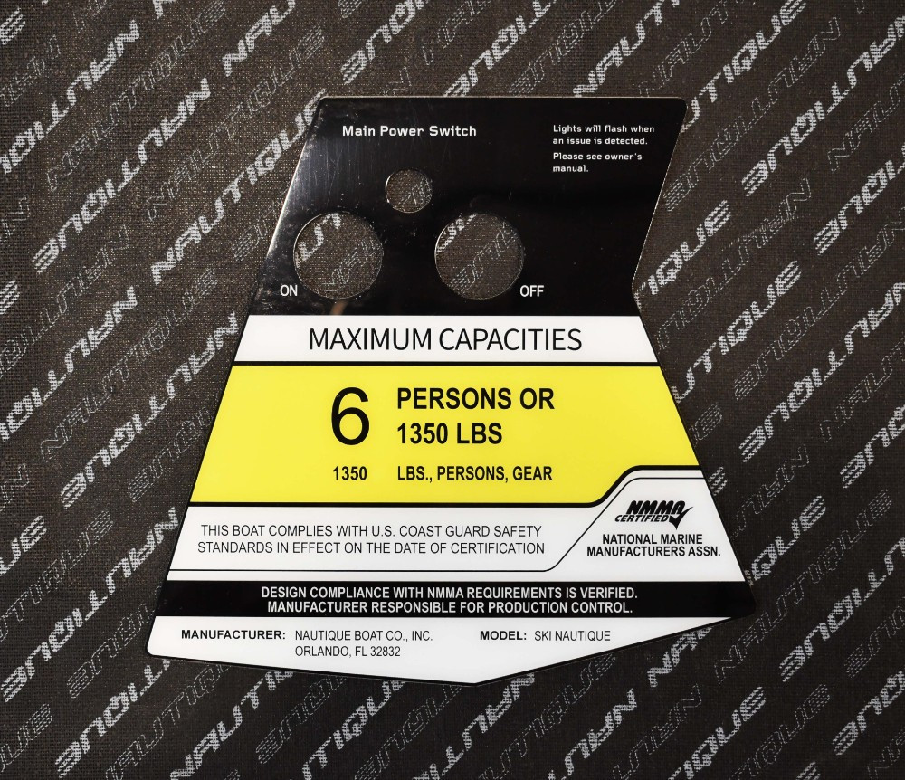 DECAL, Ski Nautique Max Capacity 2026