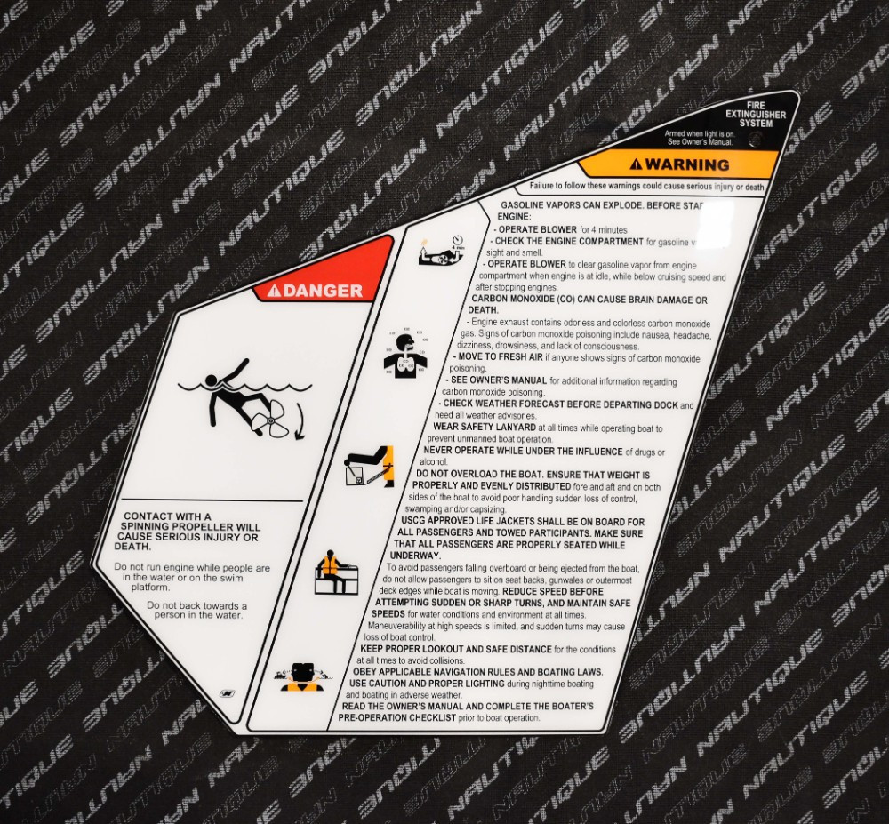 DECAL, Ski Nautique Helm Warning & Driver Danger 2026