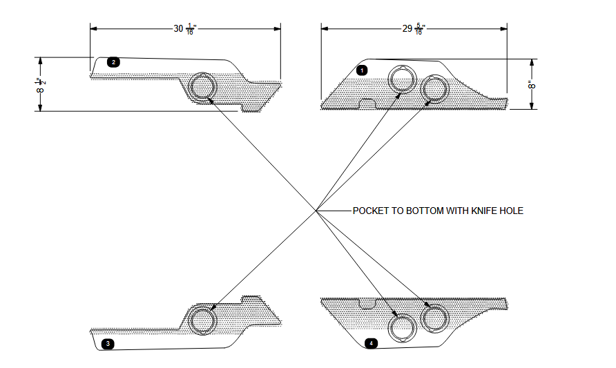 NON-SKID, BOW POCKET P/S P25 2024-2026