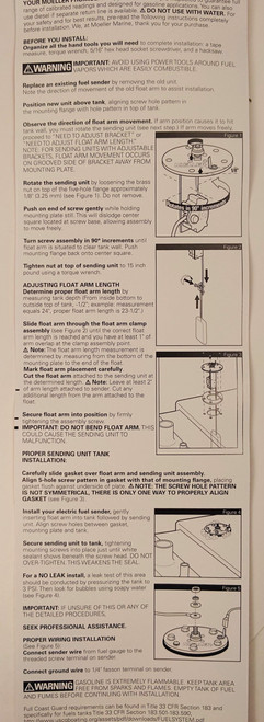 Fuel tank sending unit Pre 2000 - CORRECT CRAFT