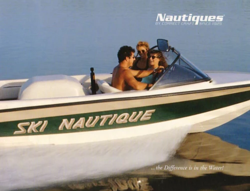Decal, Ski Nautique Hull, 1997-1999, gold/neutral