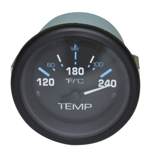 Engine Temperature Gauge, Teleflex black face