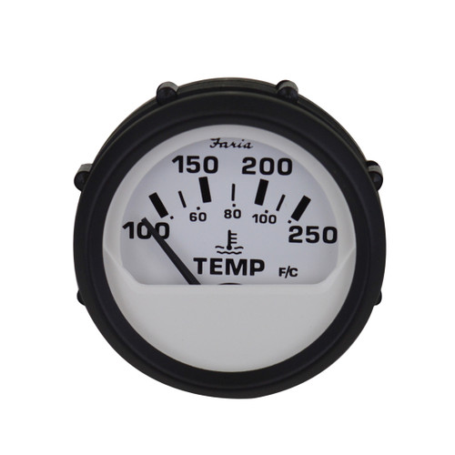 Engine Temperature Gauge, Faria replacement old white/black