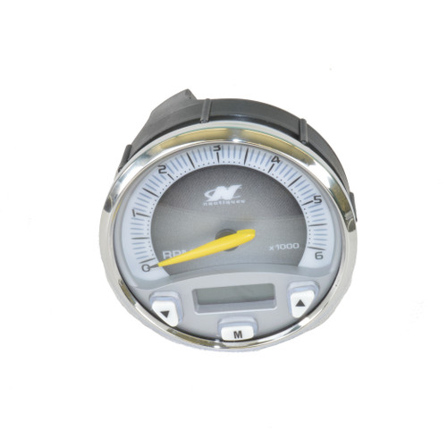 Tachometer, Faria with silver bezel