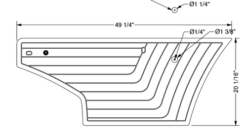 2016-2021 230 MOCHA PORT FLOORBOARD SEADEK