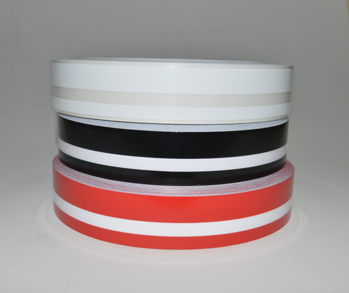 ACCENT TAPE - DOUBLE PINSTRIPE 1/2" X 1/4" - WHITE, BLACK, OR RED