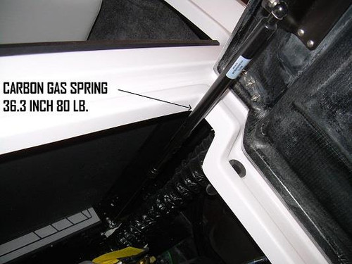 Carbon Gas Spring for Engine Hatch 36.3 inches - 80 LB