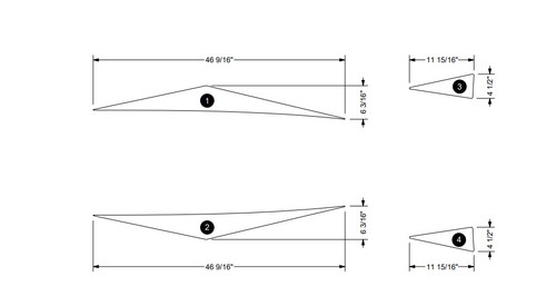 2019-2025 NON-SKID BOW SPAR KIT BLACK/MOCHA SKI NAUTIQUE