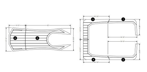 2019-2025 NON-SKID MOTOR BOX FWD/TOP TITANIUM