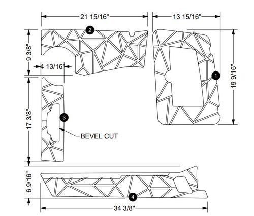 2019-2025 NON-SKID HELM AND GLOVE BOX KIT TITANIUM