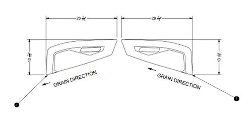 2019-2025  NON-SKID MOTOR BOX SIDES 13MM MOCHA
