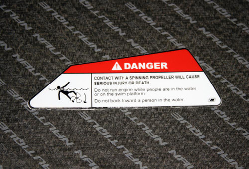DECAL HELM G21 DANGER SPINNING PROP 6.53 X 2.27