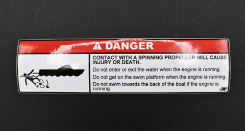 DECAL DANGER SPINNING PROPELLER GS-SERIES