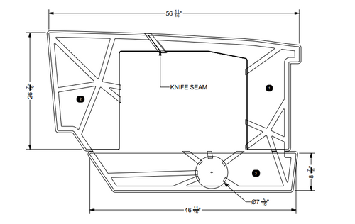 NON-SKID, LOVESEAT STRINGER