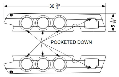 NON-SKID, POCKET COCKPIT P/S W/WIRELESS CHARGER (OPT.) G23 2026