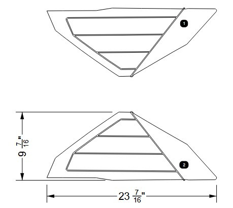 NON-SKID, GUNNEL SIDE STEP TITANIUM SNCB 2026