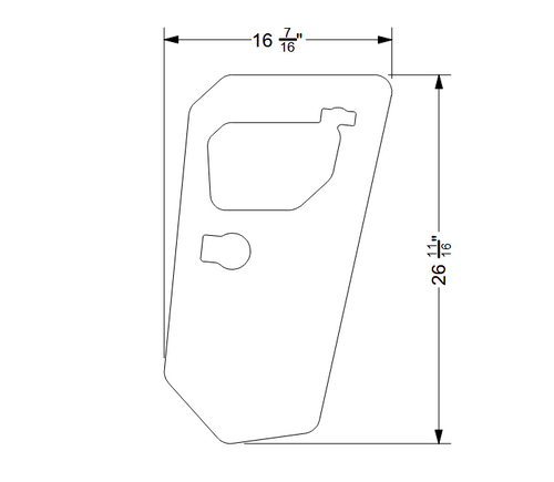 NON-SKID, GLOVEBOX UNDER LID BLACK P-SERIES 2024+