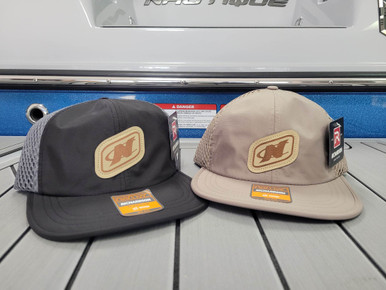 Nautique Stacked Logo Packable Hat with Faux Leather Patch