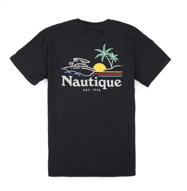 NEON LIGHTS SS POCKET TEE- BLACK