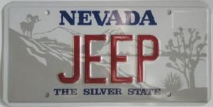 Jeep Novelty Plates, Old Nevadastyle