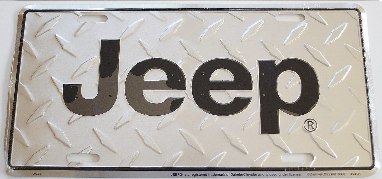 Jeep Novelty Plate DiamondPlate Style Classic License Plates