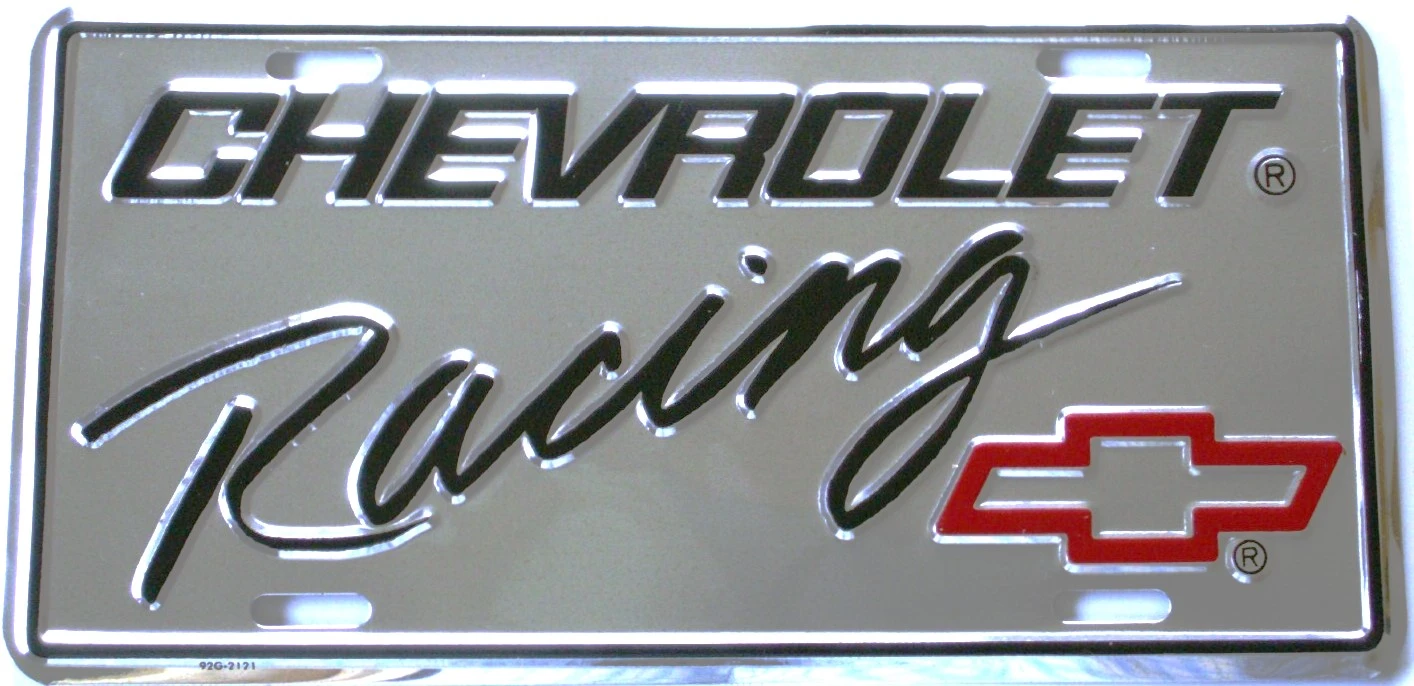 Chevrolet Racing License Plate - Mirror Finish - Classic License Plates