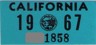1967 California sticker