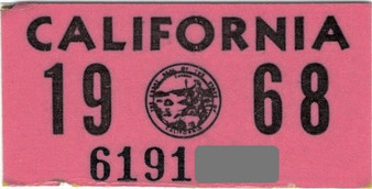 1968 California sticker