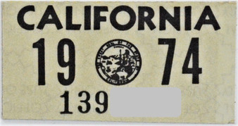 1974 California sticker