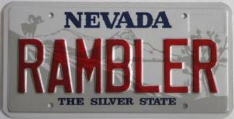 rambler novelty plate for sale