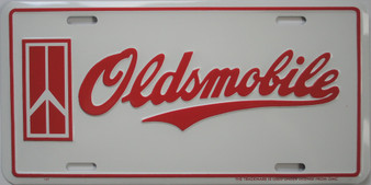 oldsmobile plate with rocket