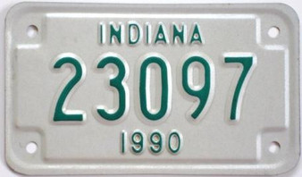 Old Indiana motorcycle license plate