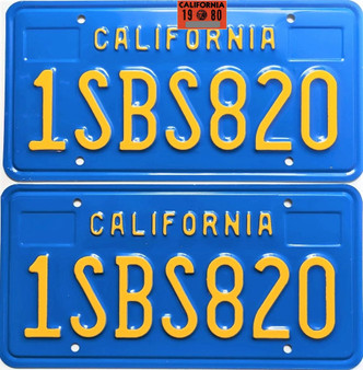 Old California license plates