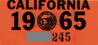 1965 California decal
