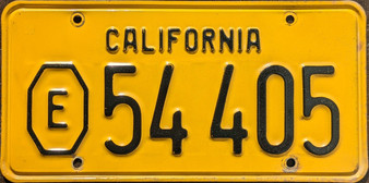 1956 california exempt license plate