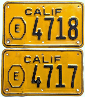 1956 california exempt license plates