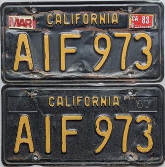 1963 California license plates