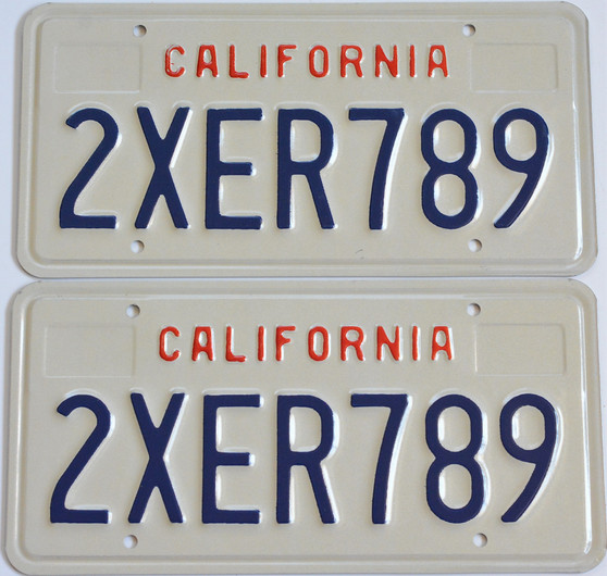 Old California license plates