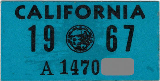 1967 California decal